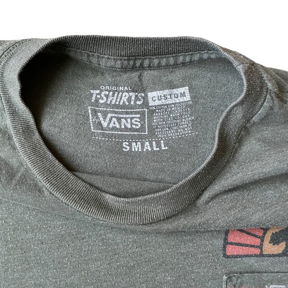 Vintage Y2K Vans Green Short-Sleeved Graphic T-Shirt Size Small - Picture 5 of 7